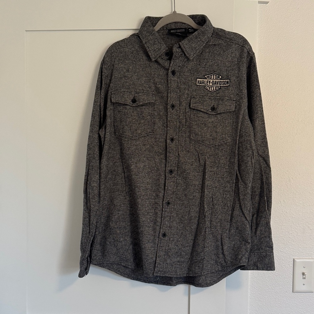 Harley-Davidson Men's Charcoal Button Down Shirt